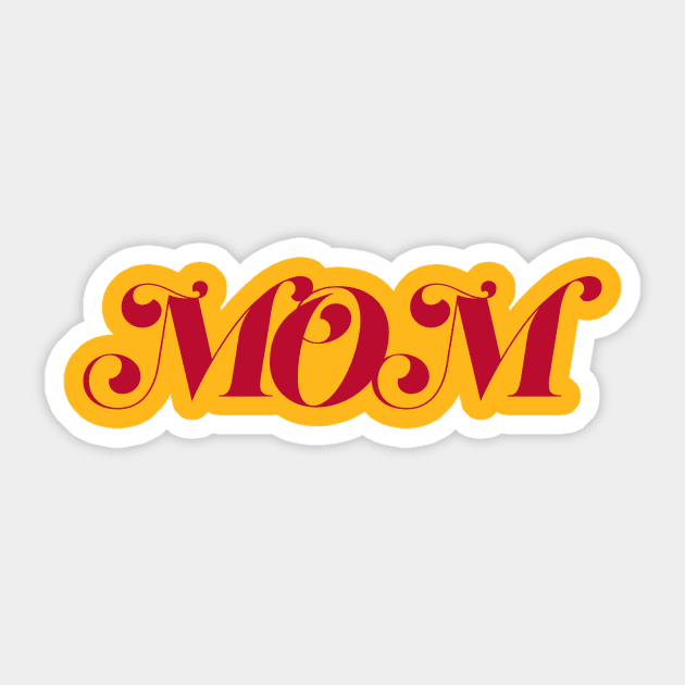 Classic Red Mom Sticker by Gregorous Design